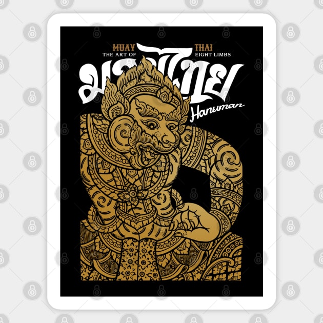 Muay Thai Classic Hanuman Magnet by KewaleeTee